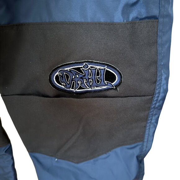Drill Snow Freestyle Mens Bib Overalls M Blue & Black - Picture 3 of 6